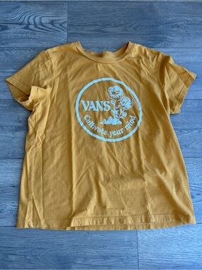 🛹 VANS Yellow Graphic Tee - Cultivate Your Mind